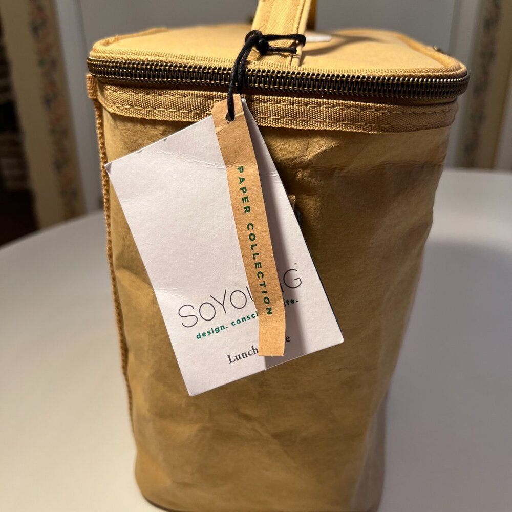 SoYoung Paper Lunch Poche, Natural Tan, Kraft Paper ORIGINAL design, NWT - Picture 7 of 13